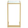 Voir la diapositive 3 : VIDAXL Table d'appoint ordinateur Marbre blanc 50x35x65cm Verre trempe