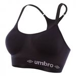 UMBRO Brassière femme sans couture Noir. Coloris disponibles : Noir