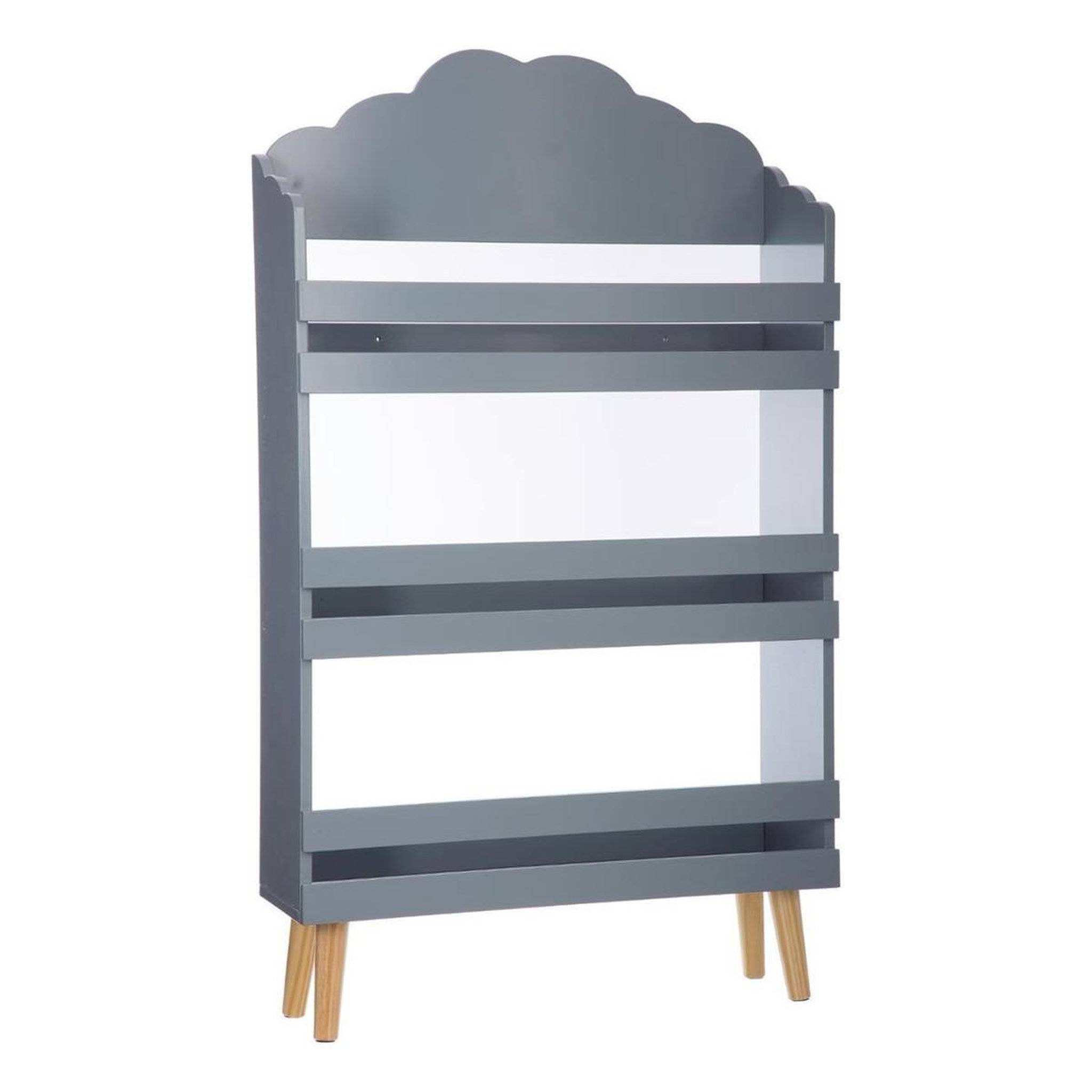 Voir la diapositive 1 : Atmosphera Kids Bibliothèque 3 niveaux  nuage  100cm gris