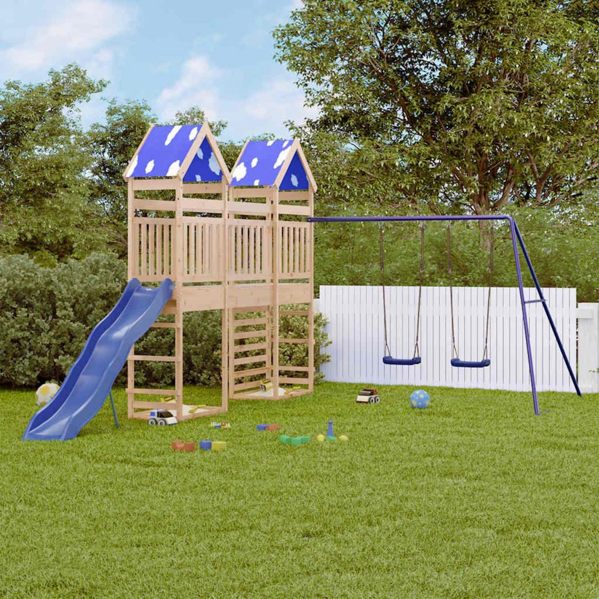 VIDAXL Aire de jeux d'exterieur bois de pin massif