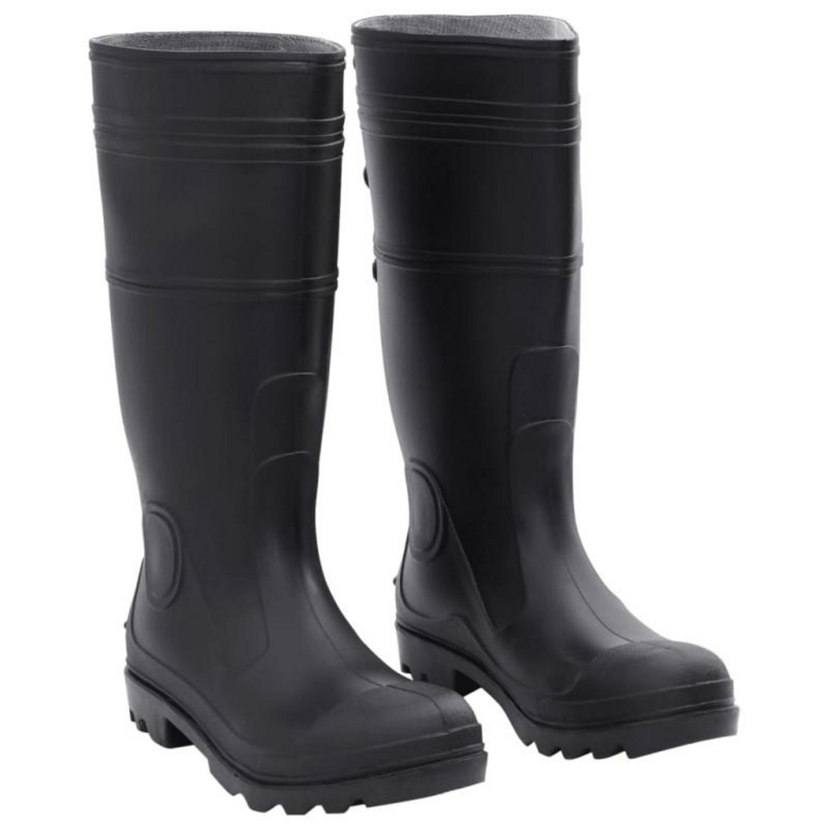 VIDAXL Bottes de pluie noir taille 42 PVC