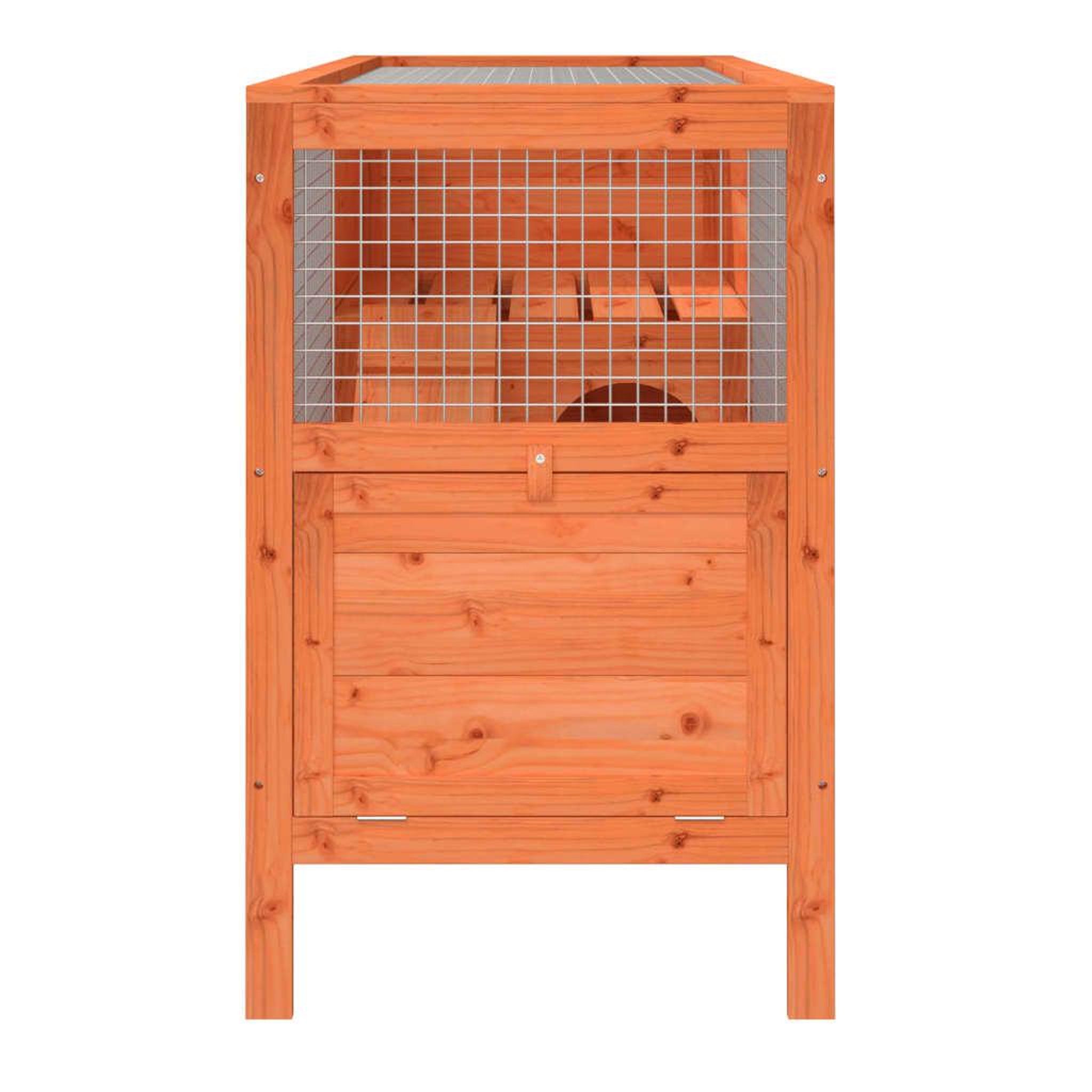Voir la diapositive 5 : VIDAXL Clapier marron 103x44x69,5 cm bois de pin massif