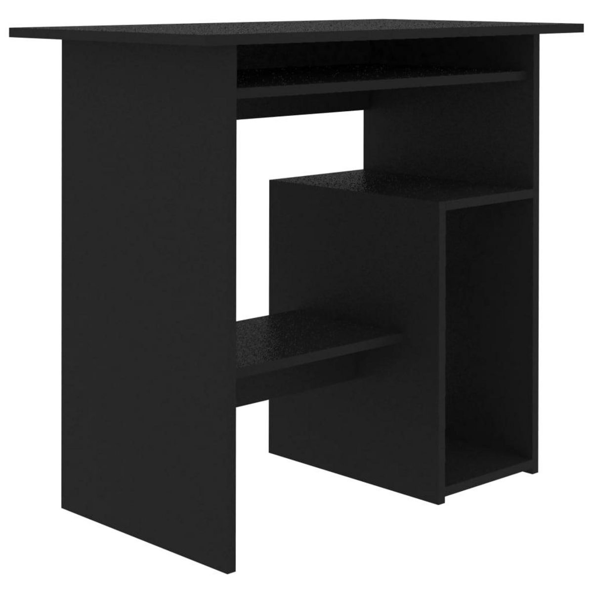 VIDAXL Bureau Noir 80x45x74 cm Bois d'ingenierie