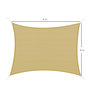 Voir la diapositive 3 : OUTSUNNY Voile d'ombrage rectangulaire 6L x 4l m HDPE beige