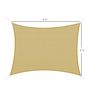 Voir la diapositive 3 : OUTSUNNY Voile d'ombrage rectangulaire 6L x 4l m HDPE beige