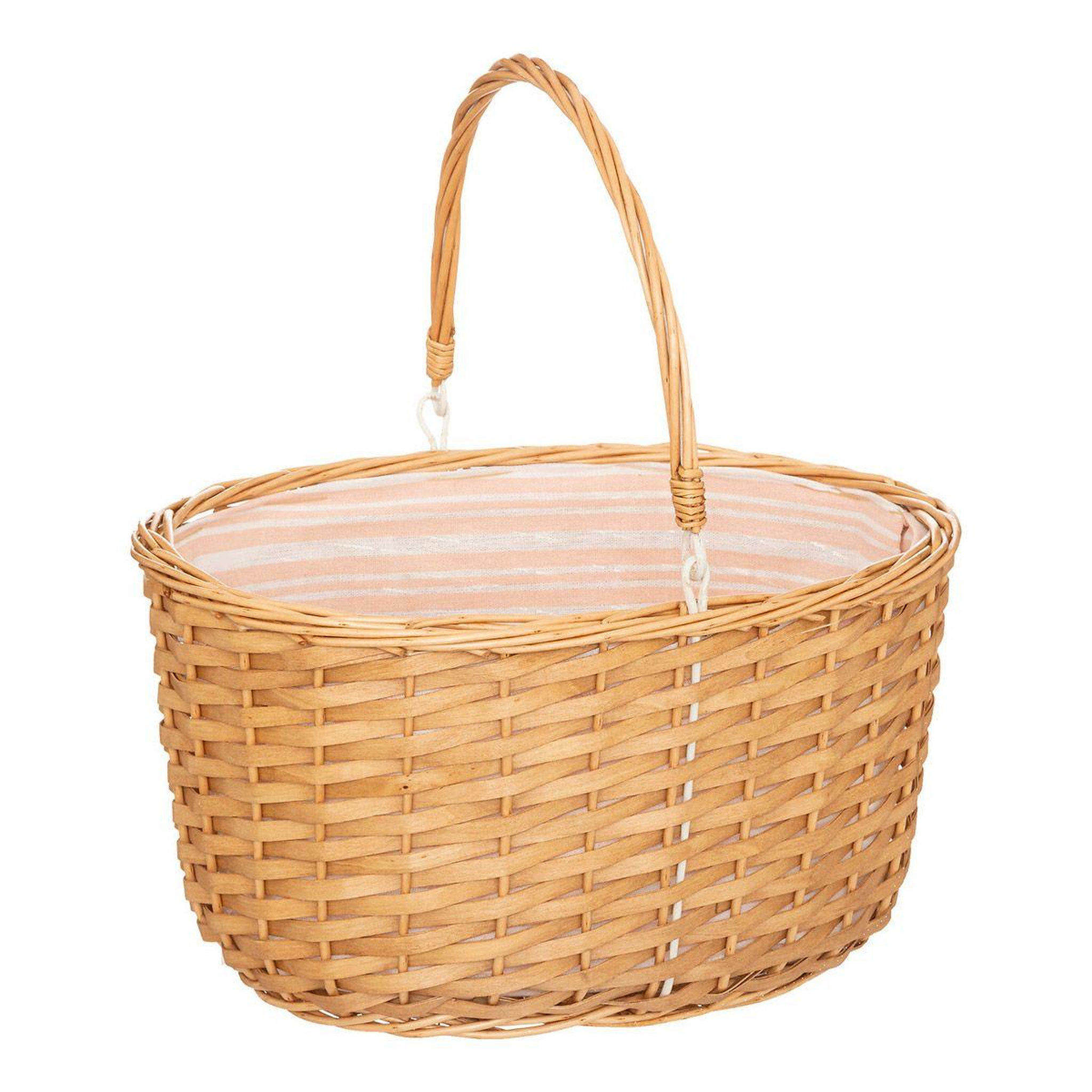 Atmosphera Kids Lot de 3 paniers de pique-nique enfant  summer  36cm beige