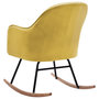 Voir la diapositive 5 : VIDAXL Chaise a bascule Jaune moutarde Velours