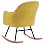 Voir la diapositive 5 : VIDAXL Chaise a bascule Jaune moutarde Velours