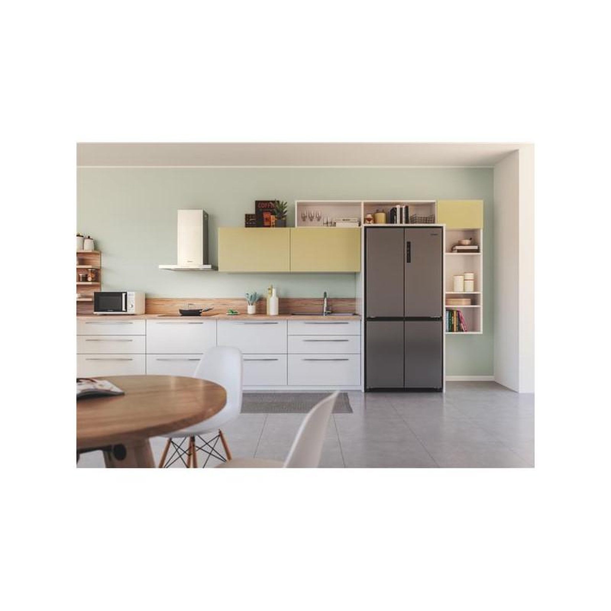 Voir la diapositive 5 : Candy Réfrigérateur multi-portes 467L (311+156L) Total No Frost Classe C moteur inverter 181,5x83,3x65 cm – Candy CFQQ5T817EPS