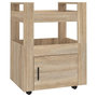 Voir la diapositive 2 : VIDAXL Chariot de cuisine Chene sonoma 60x45x80 cm Bois d'ingenierie