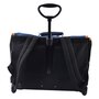 AUCHAN Cartable à roulettes 41 cm Premium brillant dans le noir polyester bleu TIGER STREET CODE