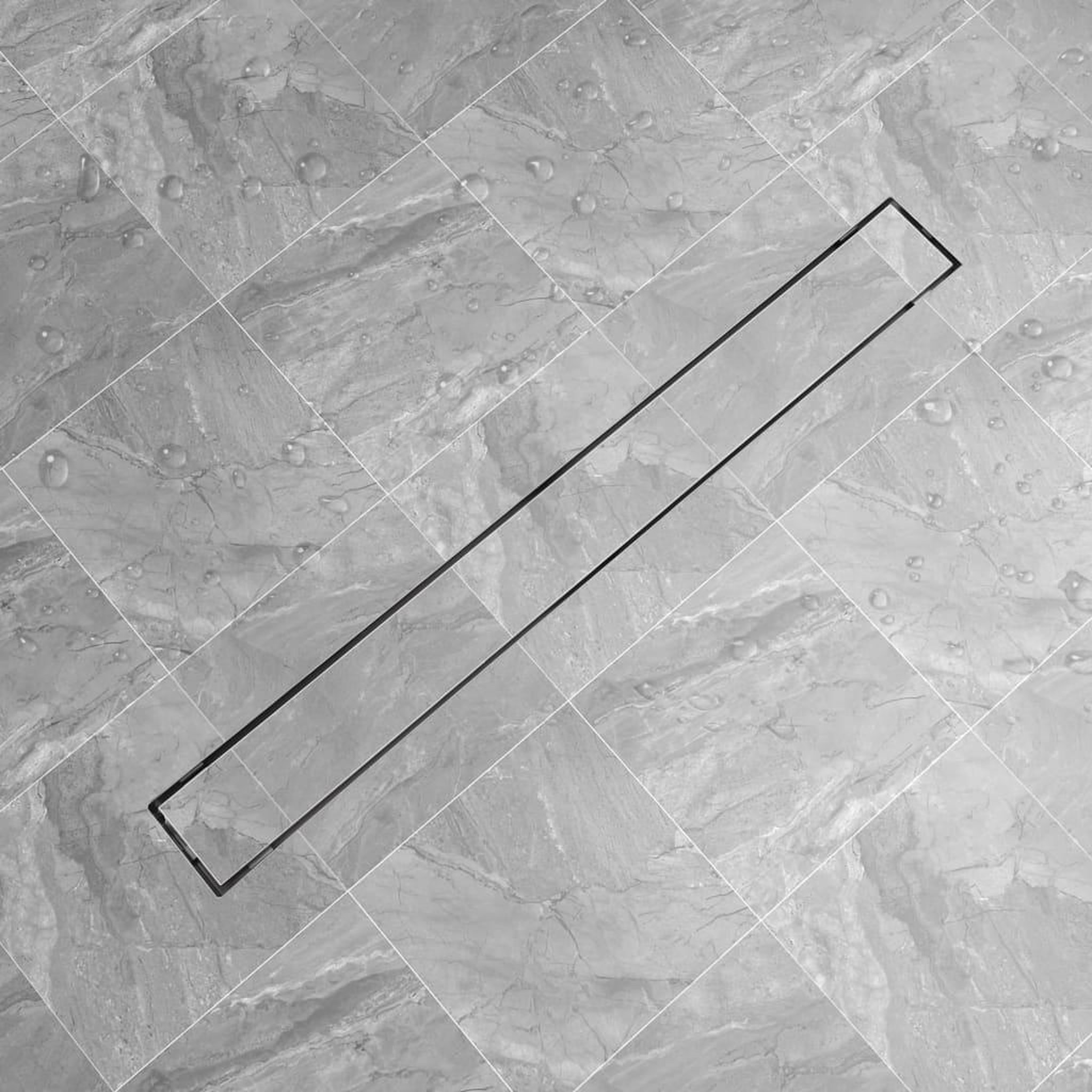 Voir la diapositive 1 : VIDAXL Drain de douche lineaire 1030 x 140 mm Acier inoxydable