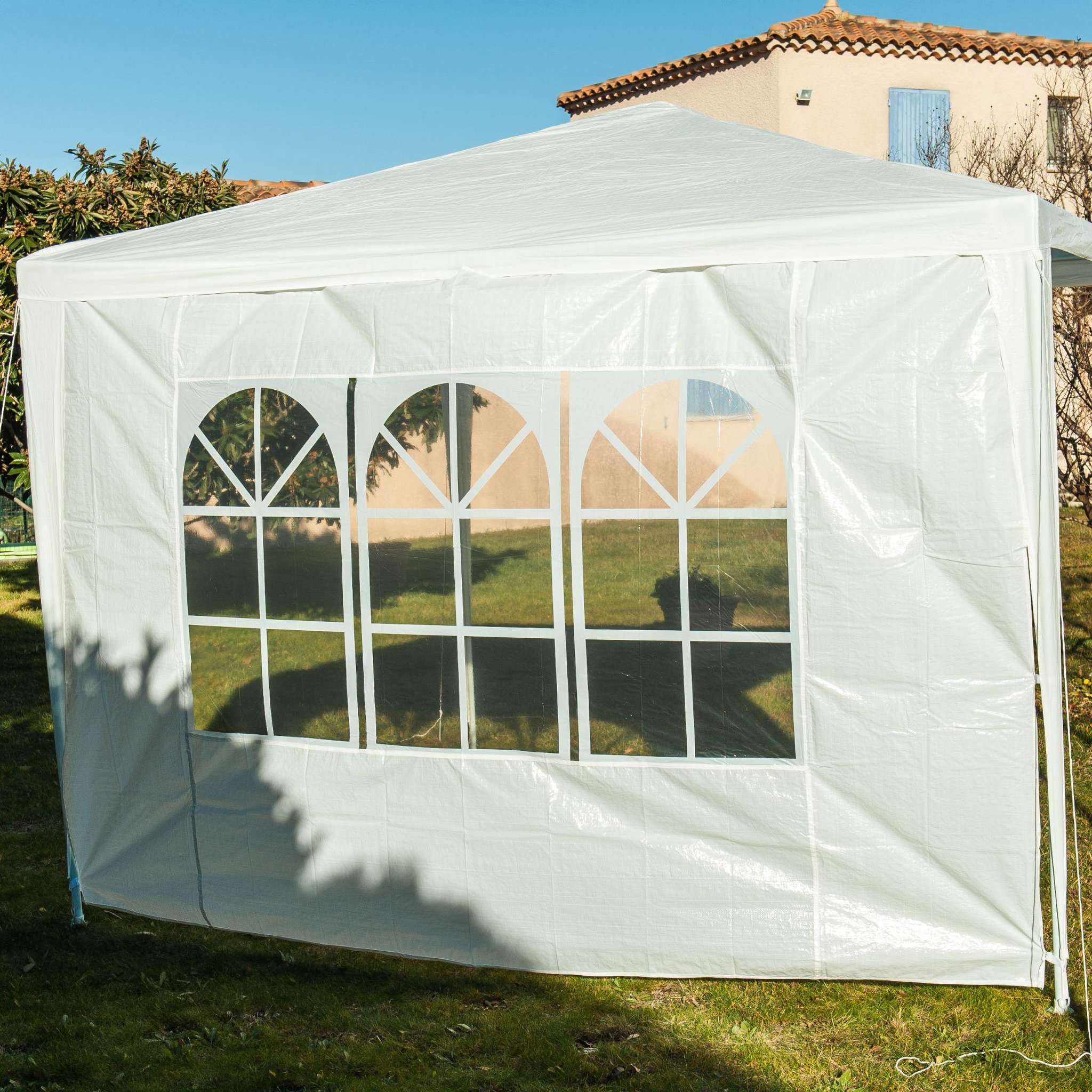 Voir la diapositive 3 : WERKAPRO Côté de tente fenêtre blanc 2.9 x 1.9 m