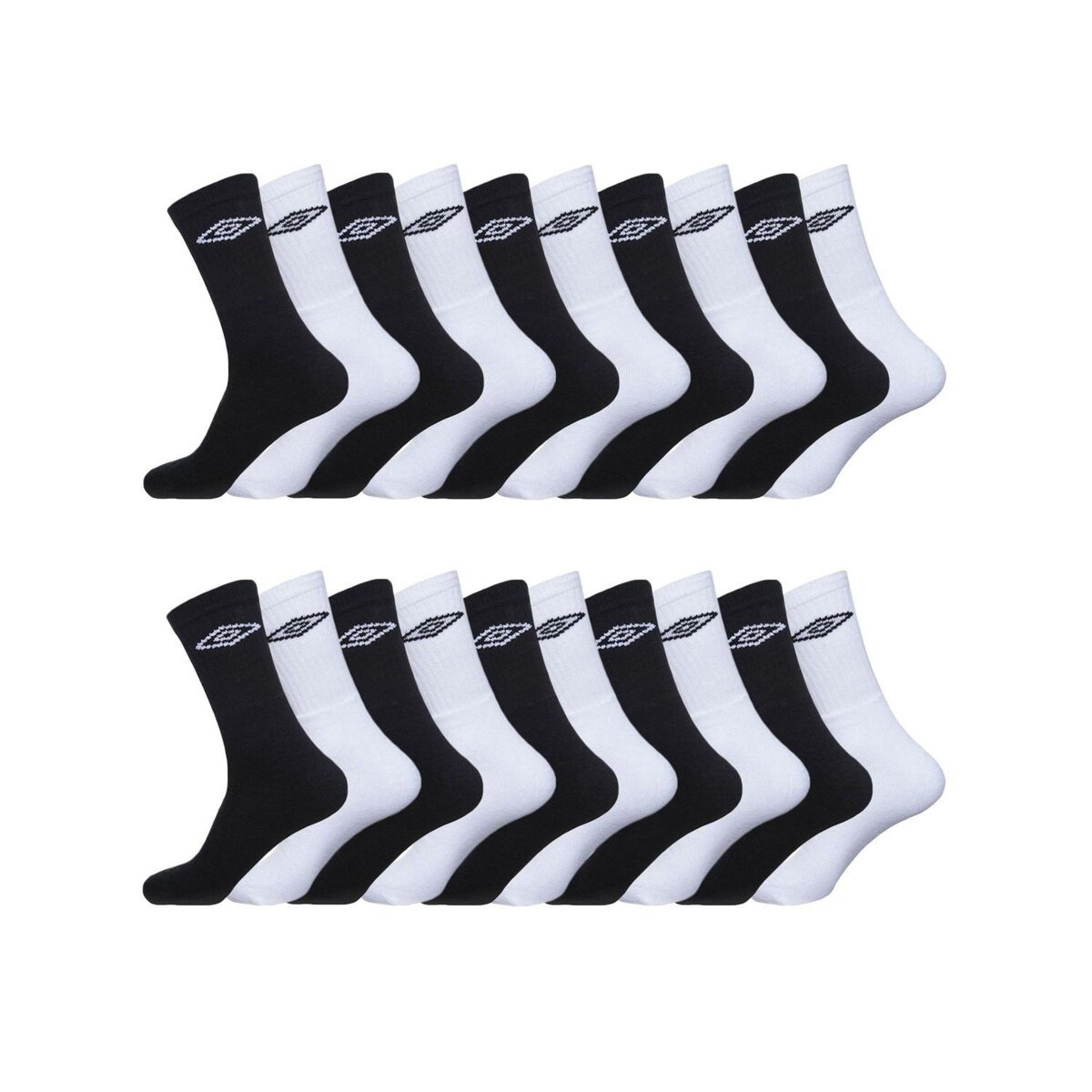 Lot de 9 Paires de Chaussettes Sneakers Homme Taille 43/46 Umbro