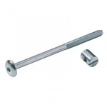 CENTRALE BRICO Lot de 4 vis d'assemblage tête plate et piston acier zingué HETTICH, l.100 mm