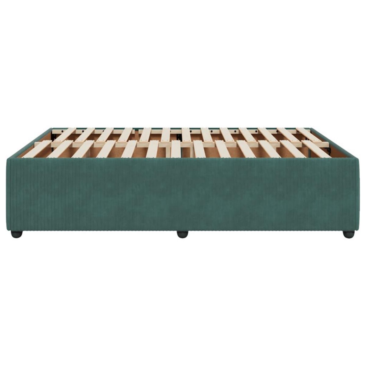 VIDAXL Cadre de lit sans matelas vert fonce 140x200 cm velours