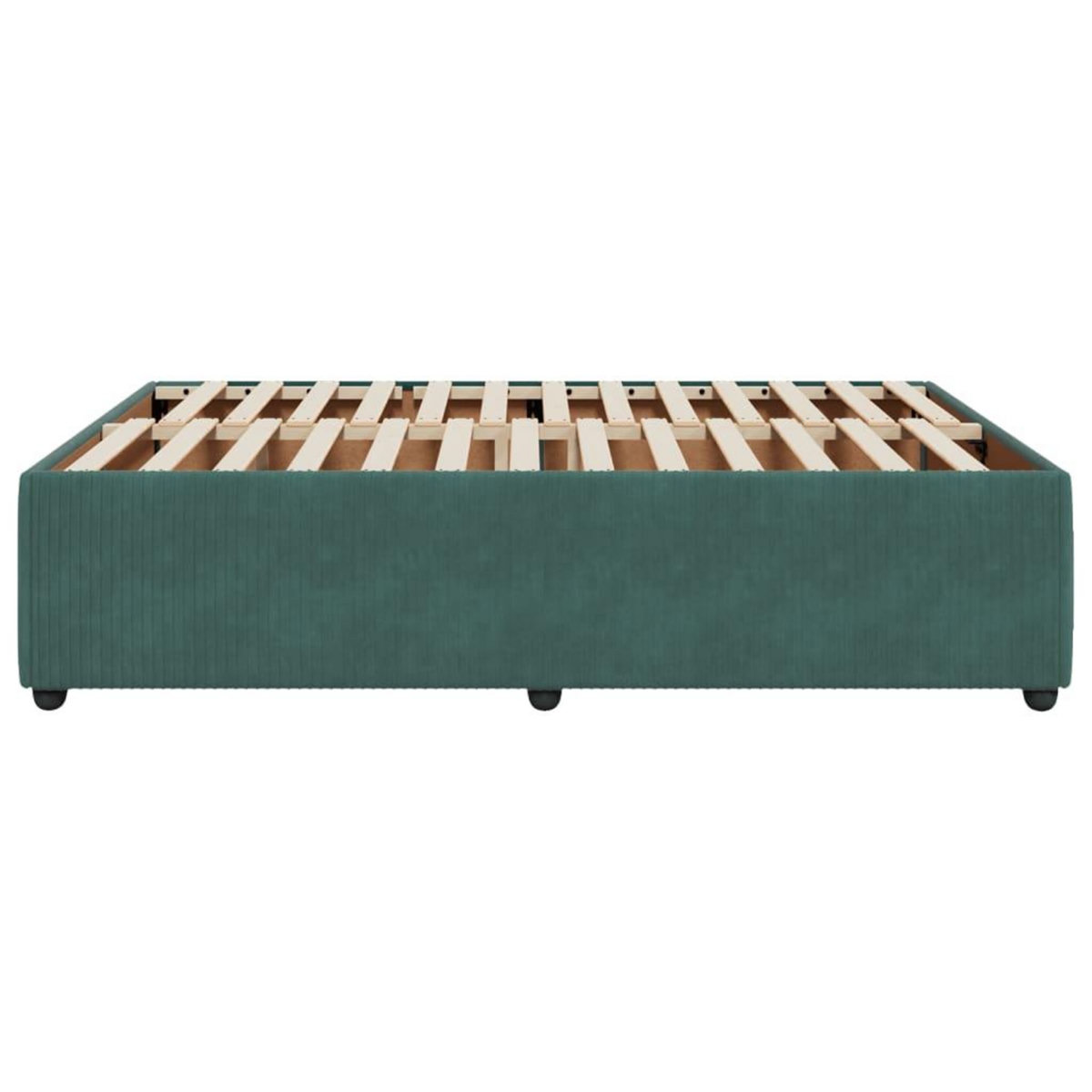 VIDAXL Cadre de lit sans matelas vert fonce 140x200 cm velours