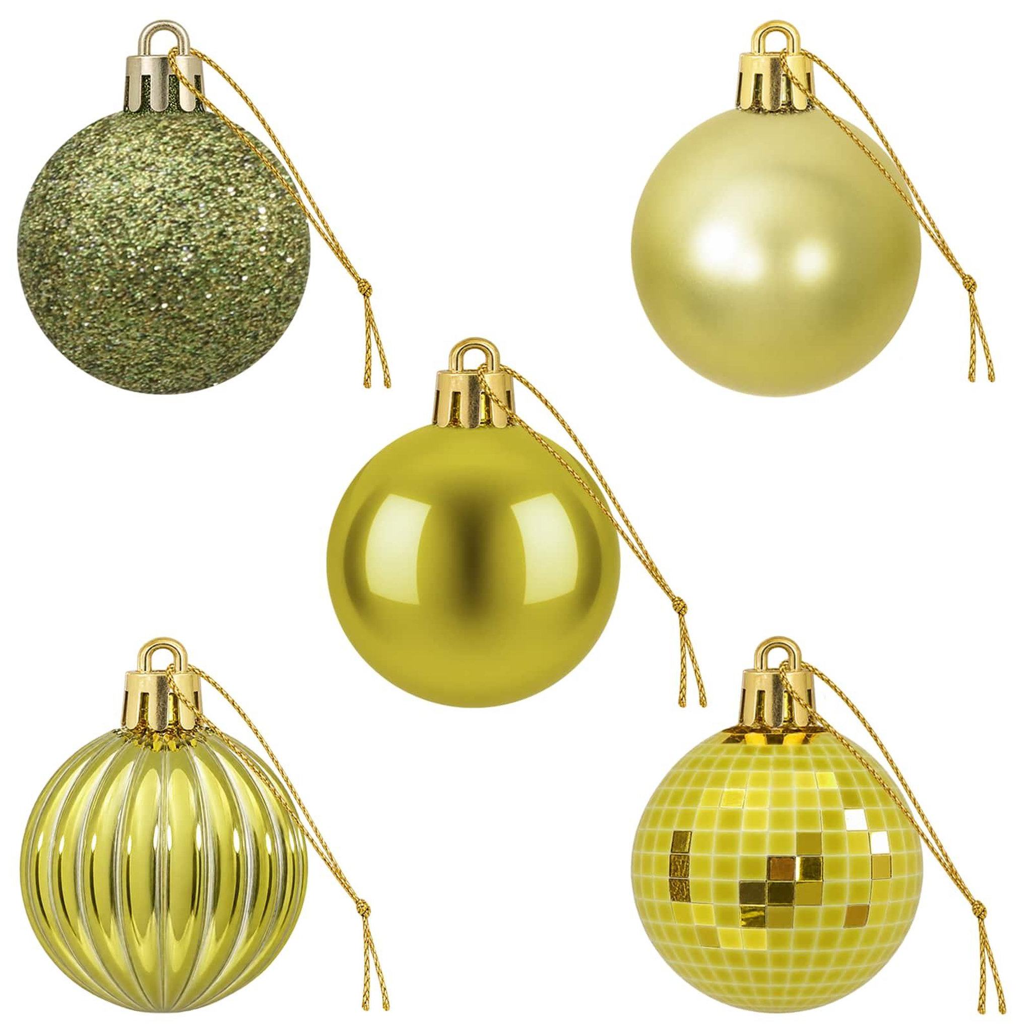 Voir la diapositive 5 : VIDAXL Ensemble de boules de Noël 100 pc Vert clair 4 cm Polystyrene