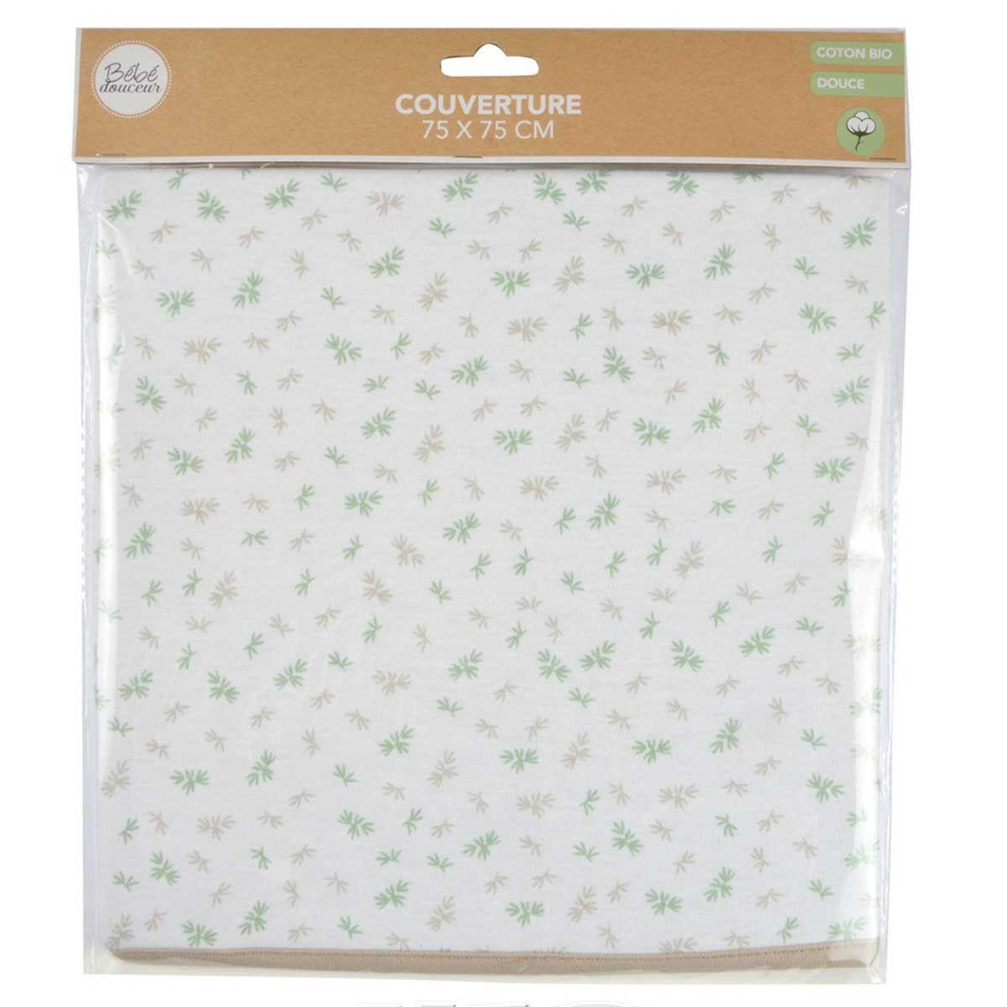 Voir la diapositive 3 : BEBE DOUCEUR Couverture bébé en coton  koala  75x75cm blanc