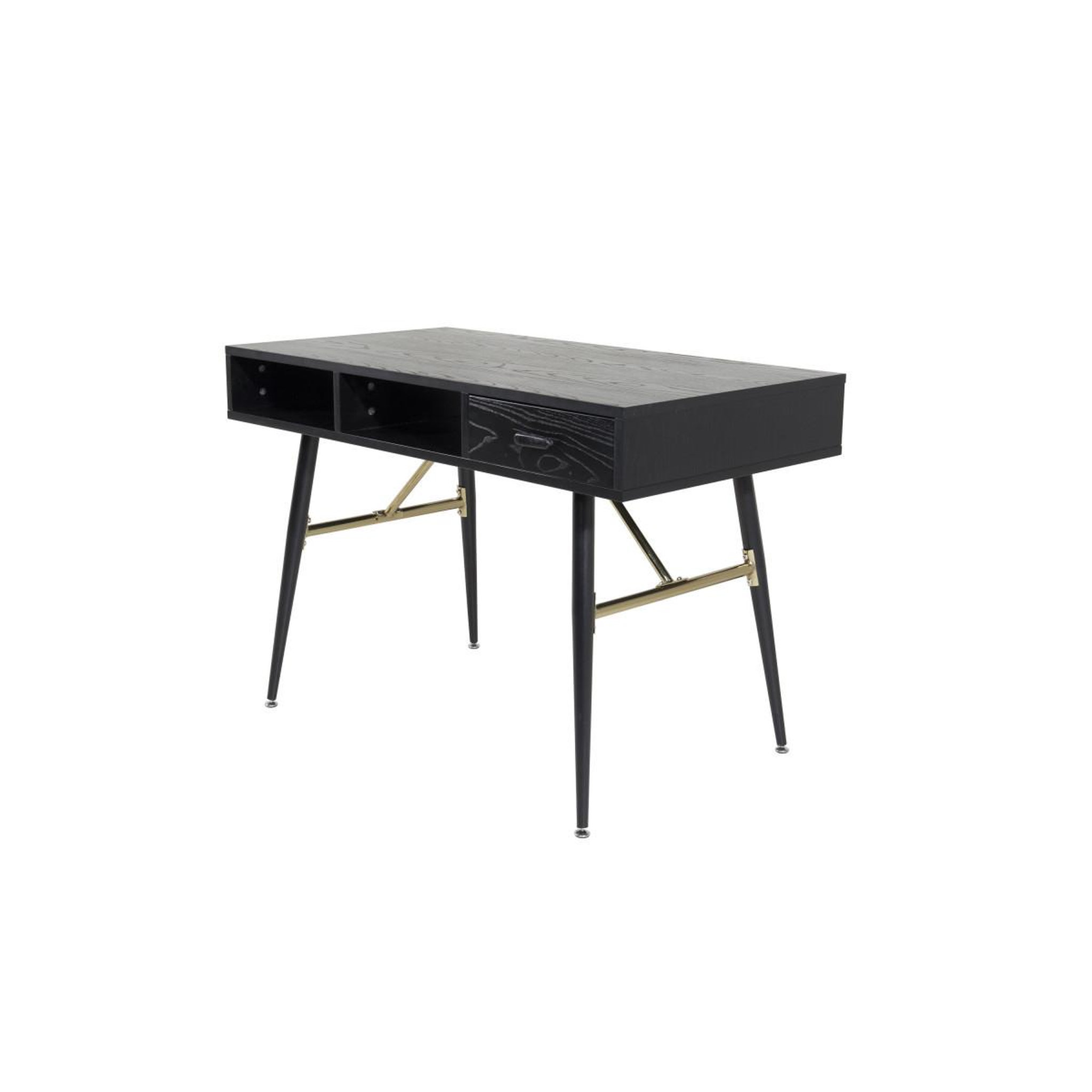 Voir la diapositive 2 : Paris Prix Bureau design avec tiroir  gold  110cm noir