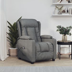 VIDAXL Fauteuil inclinable electrique Gris fonce Tissu