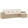 Voir la diapositive 2 : VIDAXL Salon de jardin avec coussins 5 pcs beige resine tressee