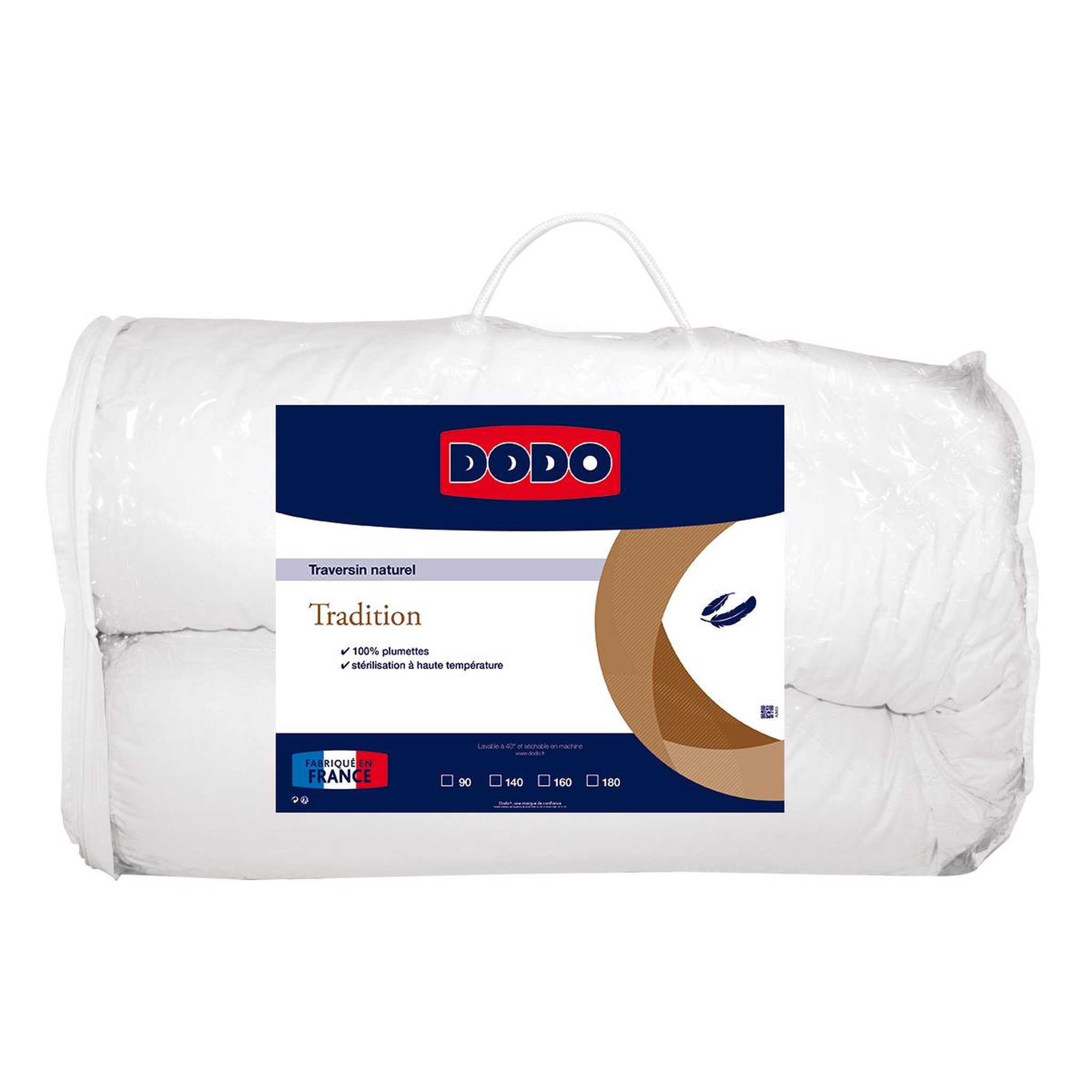 Voir la diapositive 3 : DODO Traversin Tradition - 100 % Plumettes