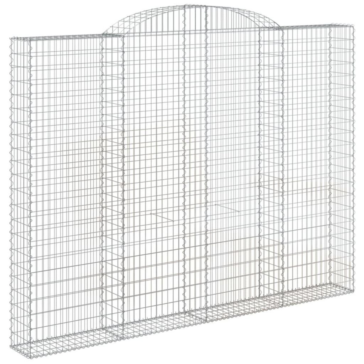 VIDAXL Paniers a gabions arques 2 pcs 300x30x220/240 cm fer galvanise