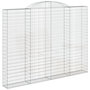 Voir la diapositive 3 : VIDAXL Paniers a gabions arques 2 pcs 300x30x220/240 cm fer galvanise