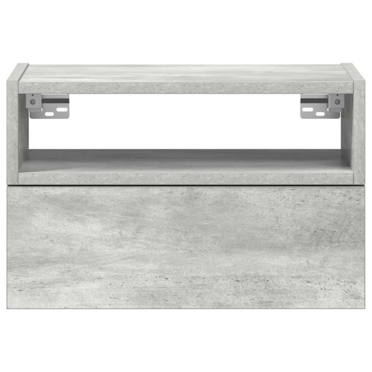 VIDAXL Table de chevet murale gris beton 45x26x28,5 cm