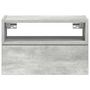 Voir la diapositive 4 : VIDAXL Table de chevet murale gris beton 45x26x28,5 cm