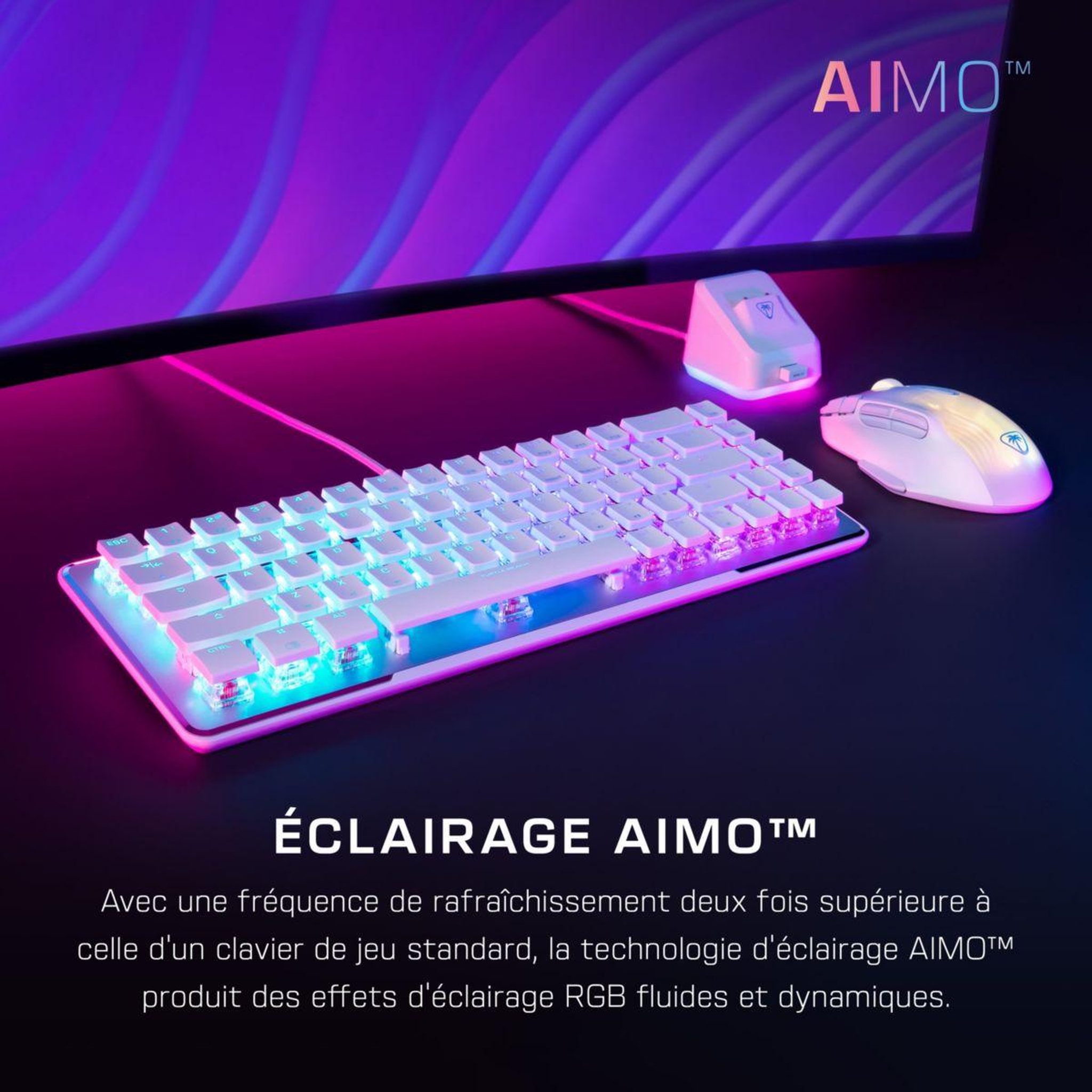 Voir la diapositive 4 : Turtle Beach Clavier gamer vulcan ii mini blanc linear fr