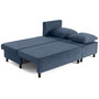Voir la diapositive 3 : BEST MOBILIER Gloria - canapé d'angle réversible 4 places convertible avec coffre en tissu texturé