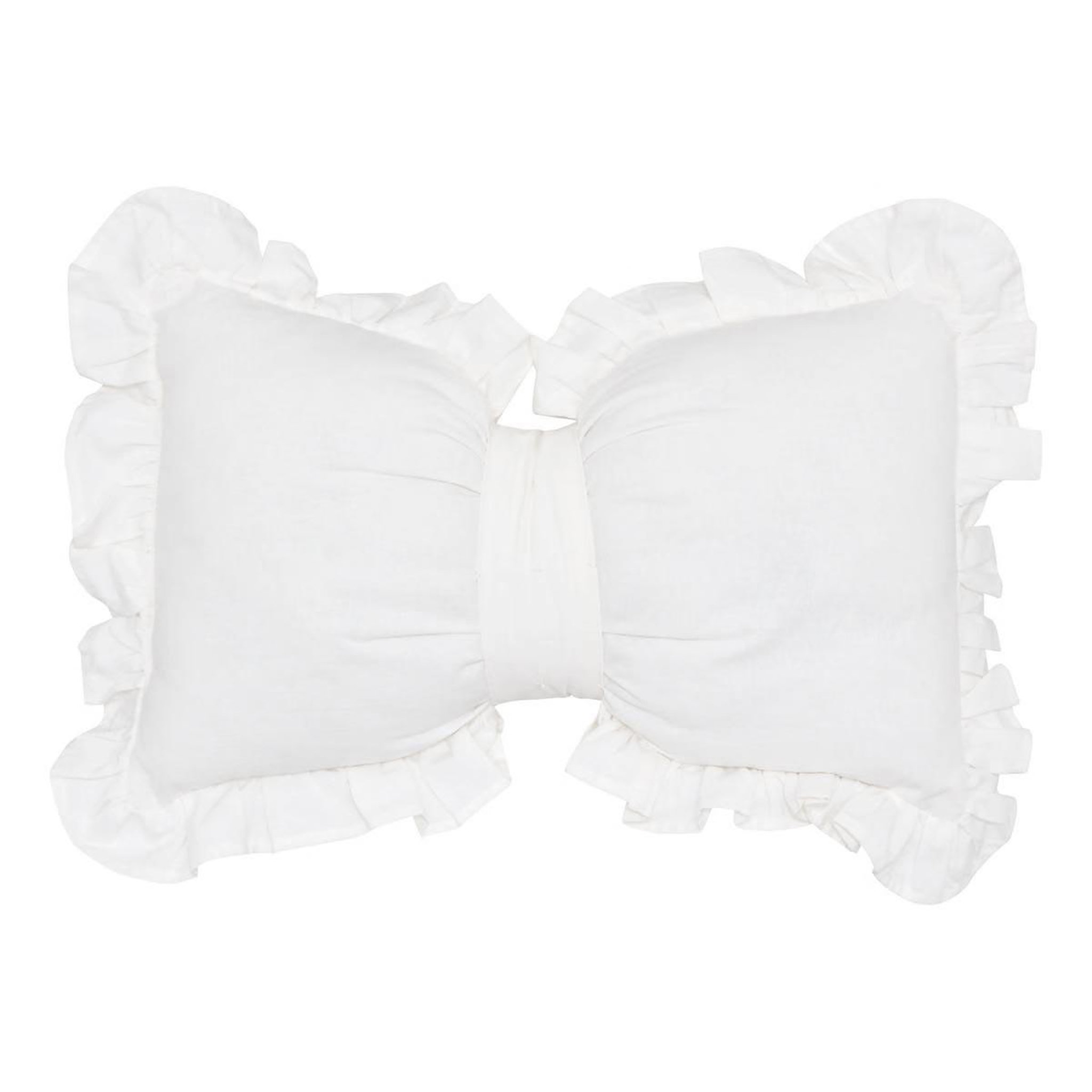ATMOSPHERA Coussin déco nœud  fleur de rose  30x50cm blanc