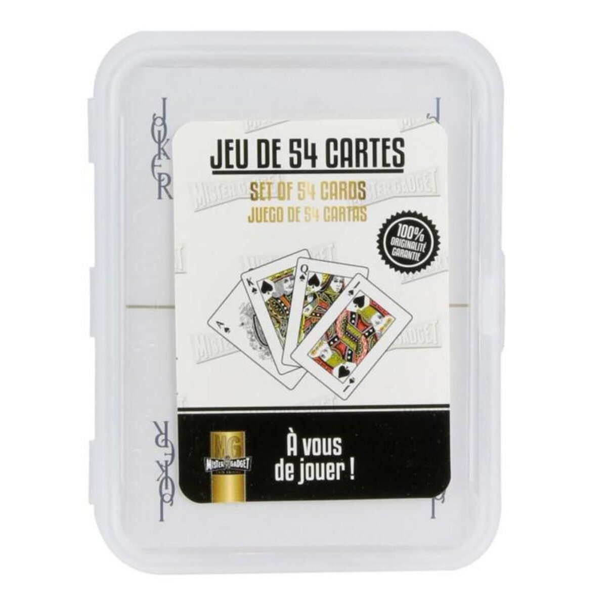 Paris Prix Jeu de 54 Cartes  A Jouer  8cm Blanc