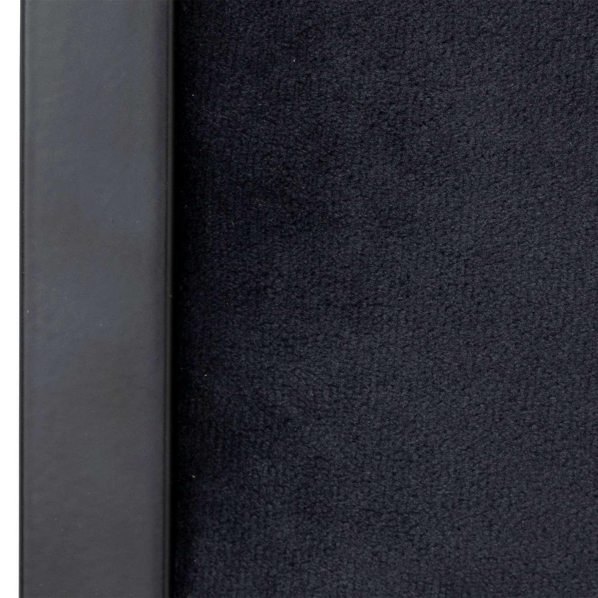 FIVE Chaise pliante carrée effet velours - Noir