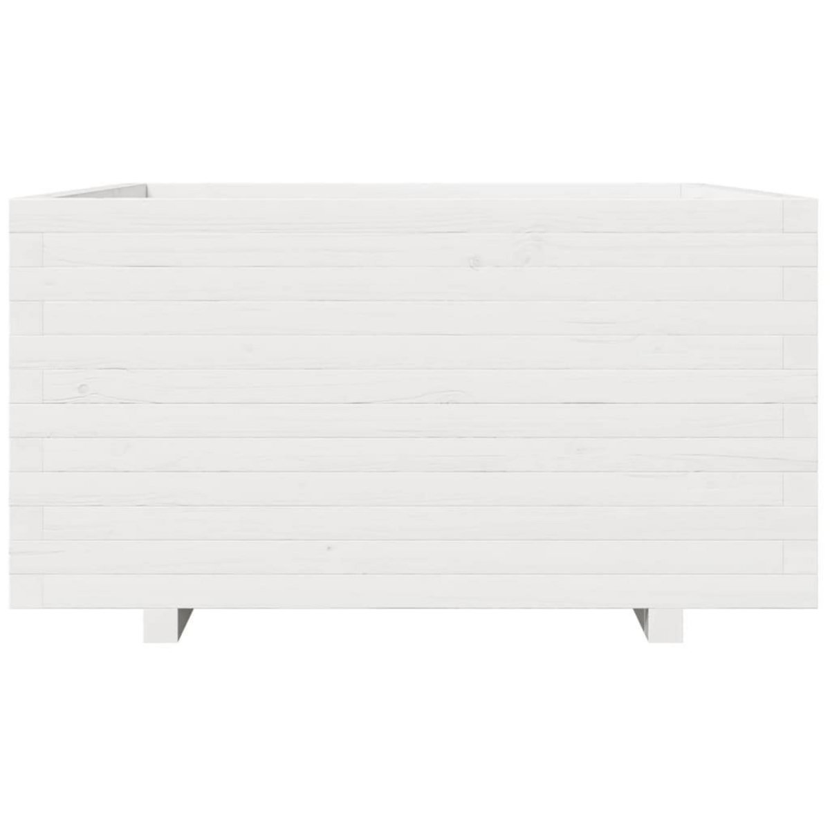 VIDAXL Jardiniere blanc 90x90x49,5 cm bois de pin massif