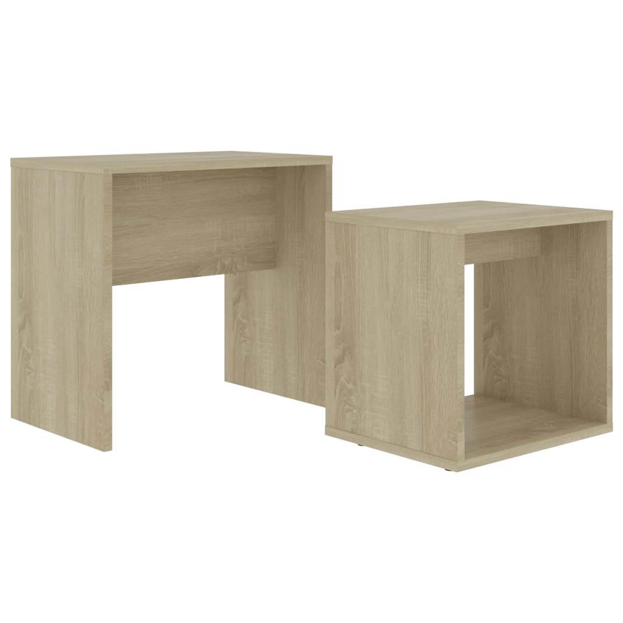 Voir la diapositive 2 : VIDAXL Ensemble de table basse Chene sonoma 48x30x45cm Bois ingenierie
