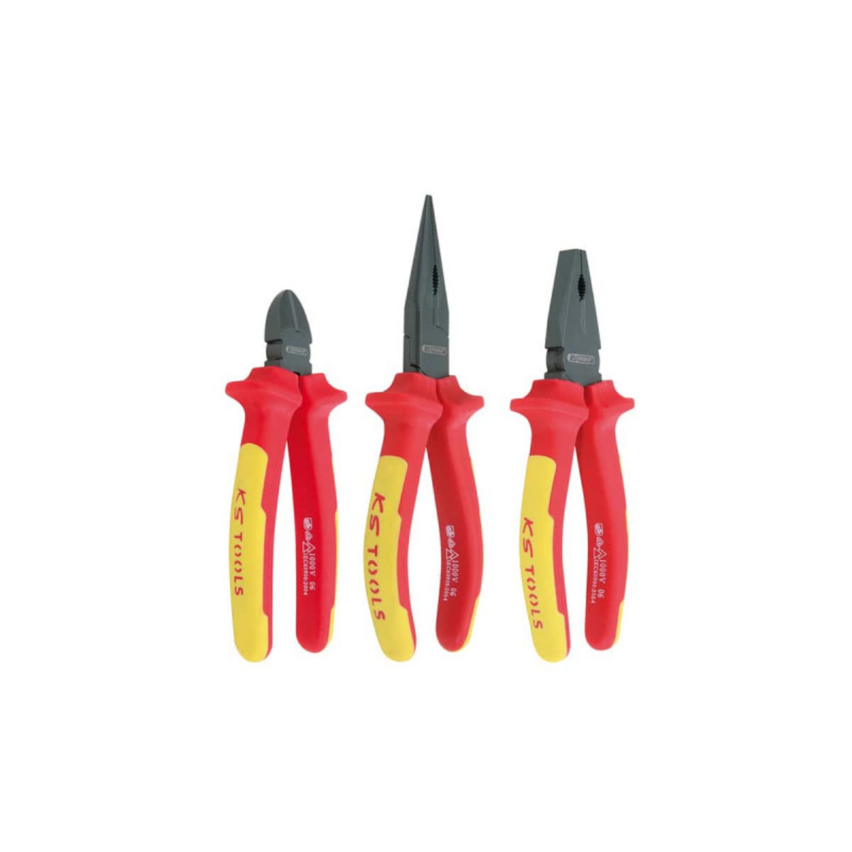 Ks Tools Jeu de pinces isolés KS TOOLS Ergotorque - 3 pcs - 117.1110