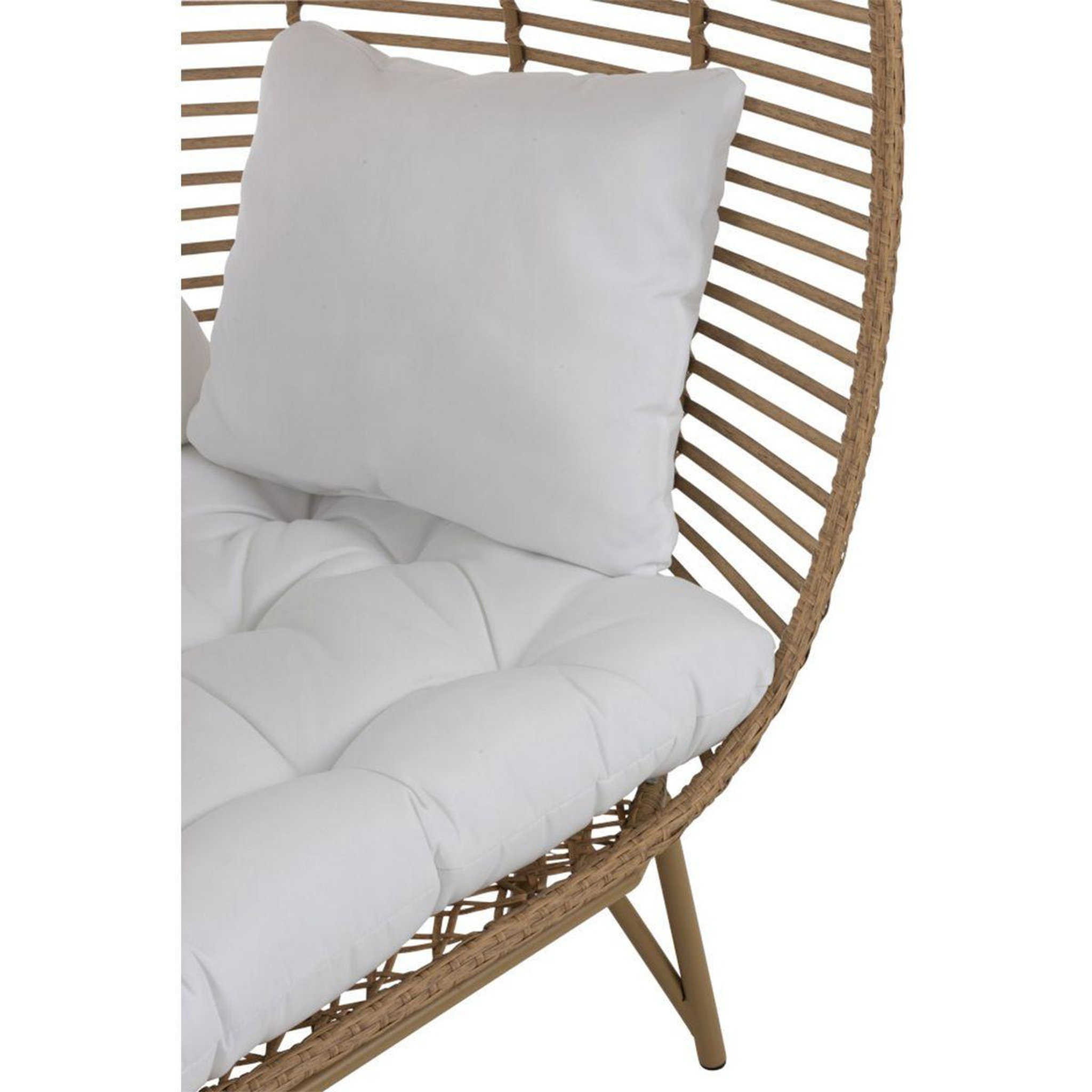 Voir la diapositive 4 : J-LINE Fauteuil design ovale  aciera  148cm naturel