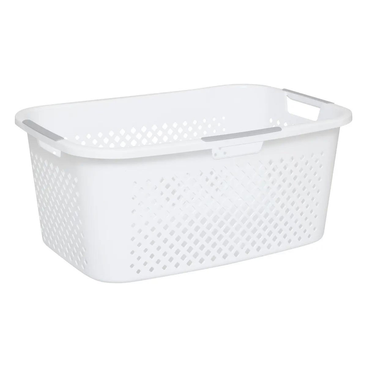 FIVE Corbeille à Linge Ajouré  Rigoberto  40L Blanc