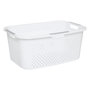 Voir la diapositive 1 : FIVE Corbeille à Linge Ajouré  Rigoberto  40L Blanc