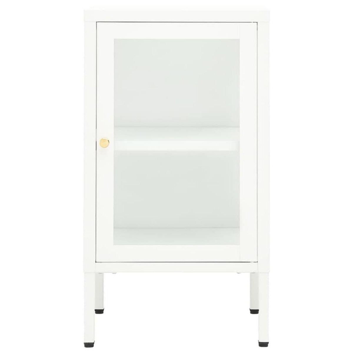 VIDAXL Buffet 38x35x70 cm Metal et verre