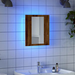 VIDAXL Armoire de salle de bain a miroir LED vieux bois 40x12x45 cm