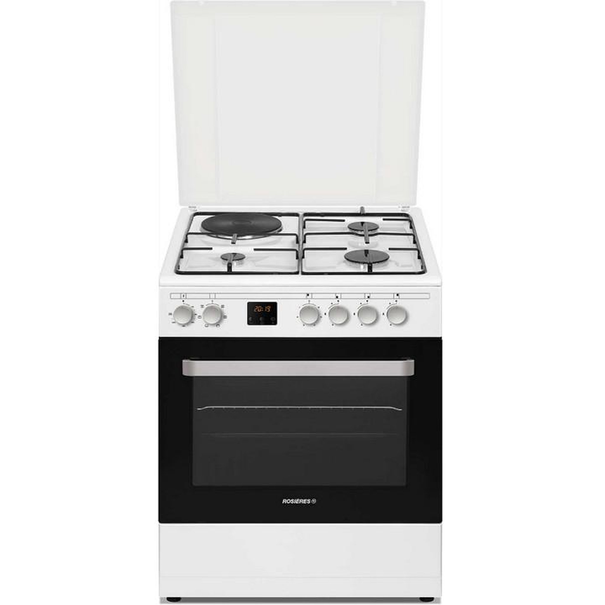 Rosieres Cuisinière mixte a 60l 4 feux blanc - rge660cmwe
