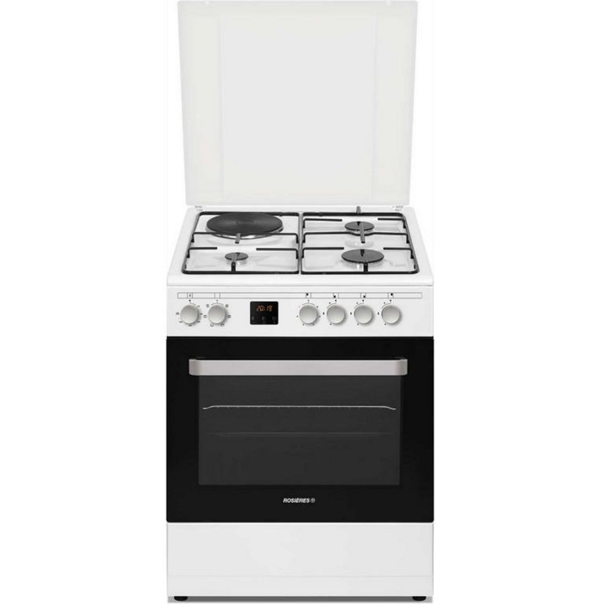 Rosieres Cuisinière mixte a 60l 4 feux blanc - rge660cmwe