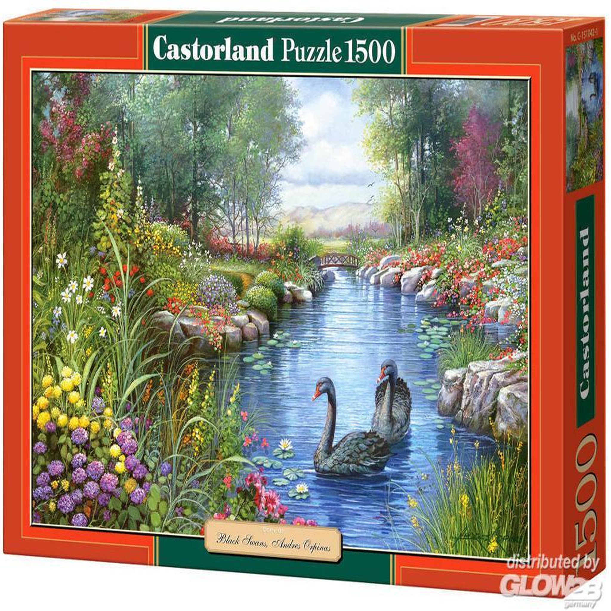 Voir la diapositive 2 : Castorland Puzzle 1500 pièces - andres orpinas : les cygnes noirs