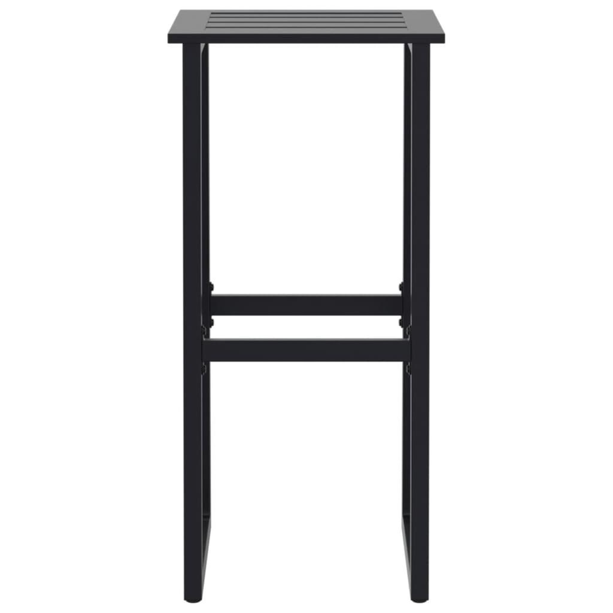 Voir la diapositive 5 : VIDAXL Tabourets de bar lot de 4 noir acier enduit de poudre