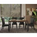 BEST MOBILIER Jules - table à manger - 6 personnes. Coloris disponibles : Bicolore, Gris