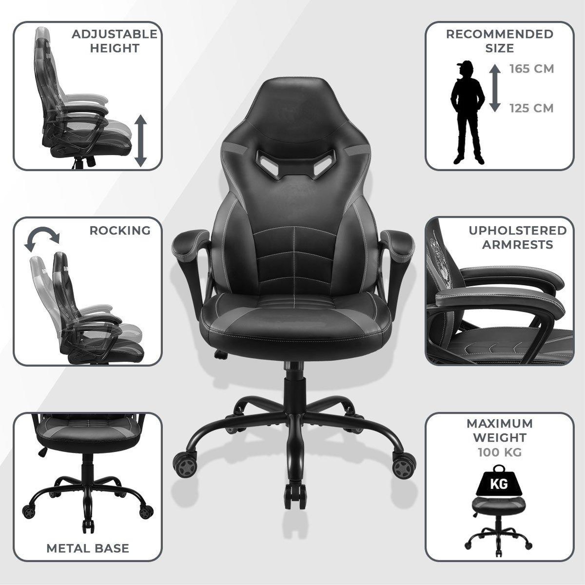 Voir la diapositive 2 : Subsonic Chaise gaming enfant Batman - Power Up